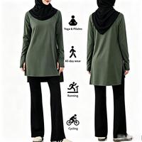 RNLYEE Modest Sportswear Factory Nouvelle Collection Luxe Tunique et Joggers de Sport Ethniques Turcs Arabes de Dubaï pour Femme, Vêtements Modestes de Créateur