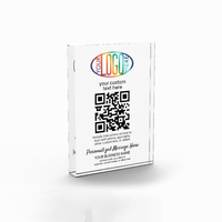 Bloc d'affichage en acrylique personnalisé, impression découpée au Laser, poli, Transparent, solide, Code QR, Logo