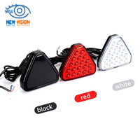 Feux de pilotage de voiture, de camion et de moto Feux de freinage arrière triangulaires Strobe Stop Safety Black Red Led Indicator Light