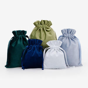 Wholesale High Quality 100% Silk Drawstring Bags Custom Logo Small Satin Bags for Gifts Recyclable <b>Packaging</b> <b>Textile</b> <b>Packaging</b> - Product Image 2