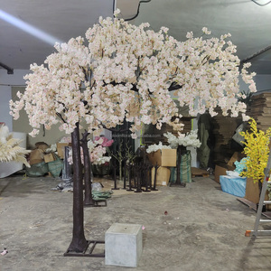 BL-AP13 TikTok <span class=keywords><strong>Whatsapp</strong></span> Instagram Última Novedad en Venta, Árbol de Flores de Cerezo Artificial Blanco Crema Hecho a Medida para Decoración del Hogar y Exteriores - Product Image 5