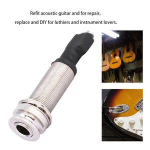 Salida de 1/4 "(6,35mm), conector de entrada de 2,5mm para guitarra acústica, pastilla piezoeléctrica de varilla integrada - Product Image 5