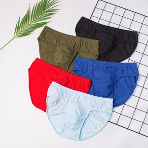 <strong>Men's</strong> Mid-Waist Summer Triangle <strong>Briefs</strong> Breathable 100% Cotton Underwear - Product Image 2