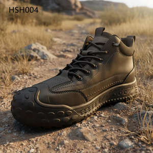 Botas de Senderismo HY, Suela de Goma de Alta Elasticidad, Color Marrón/<span class=keywords><strong>Negro</strong></span>, Botas de Montaña Deportivas, Zapatos de Entrenamiento de Cuero Vacuno con Costuras HSH004 - Product Image 1