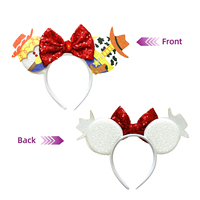 2025 à la mode paillettes souris oreilles bandeau Sequin 5 "arc bandeau Boutique filles Festival fête cheveux accessoires femmes tête porter