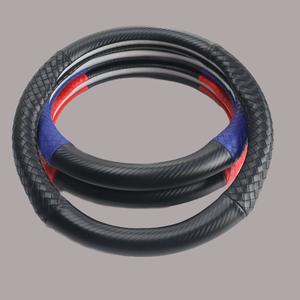 Housse de volant de voiture universelle personnalisable de 15 pouces pour Hiace, design sport en cuir, nouvelle - Product Image 1