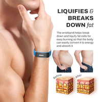 Bracelet intelligent de mise en forme corporelle à ultrasons, bracelet magnétique de détoxification lymphatique, moniteur de fréquence cardiaque, podomètre, bracelet de fitness