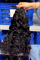 Extensions de cheveux tressés au crochet style bohème, ondulés, 12''-30'', 100% cheveux humains vierges vietnamiens de qualité supérieure, sans nœuds, fabriquées à la machine