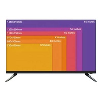 Télévision intelligente Android 4K UHD, écran plat de 43 pouces, pas cher