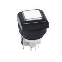 Bouton en plastique éclairé par LED pour jeu d'arcade Chilong 27x27mm (options multicolores rouge/jaune/bleu/vert) boîte en carton