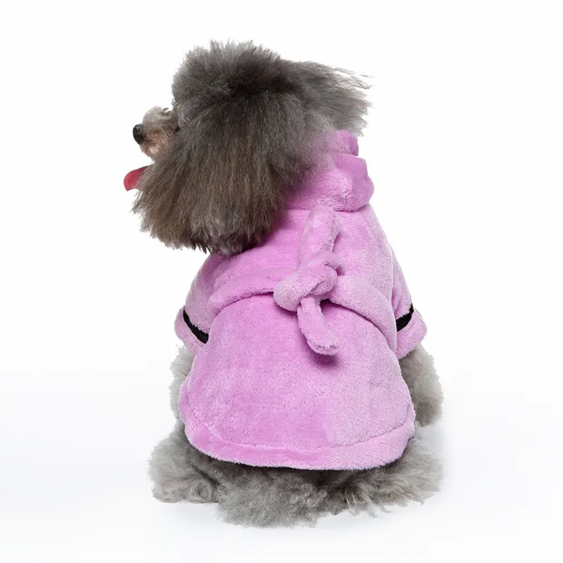 Custom Logo Dog Robe Drying Coat Robe Towel Absorb Moisture And Dry Pet Quickly Dog Drying Robes