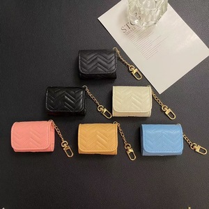 Funda Protectora para Auriculares Apple <span class=keywords><strong>AirPods</strong></span> Pro, Inalámbrica, Generación <span class=keywords><strong>123</strong></span>, Bluetooth, de Cuero, Pequeña, Universal, Suave - Product Image 1