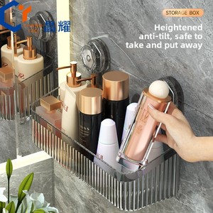 Étagère murale à ventouse en acier inoxydable, installation sans perçage, ne laisse aucune trace, n'endommage pas les murs, <span class=keywords><strong>rangement</strong></span> moderne et minimaliste - Product Image 4