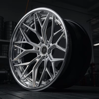 Jantes SRD Custom Polish 5x130 5x120 5114.3 15 18 19 20 21 22 pouces, jantes en alliage d'aluminium forgé concaves en 2 parties pour BMW