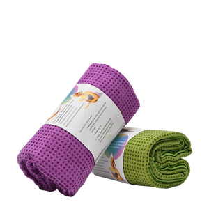 Serviette de yoga haute densité en microfibre antidérapante avec grip en silicone absorbant, accessoires de fitness Pilates, logo personnalisé - Product Image 5