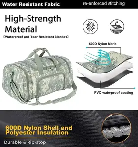 Fashion Multiple Pockets Daily Use Outdoor Durable Duffel Large Storage Portable Waterproof Foldable Luggage Travel Bags