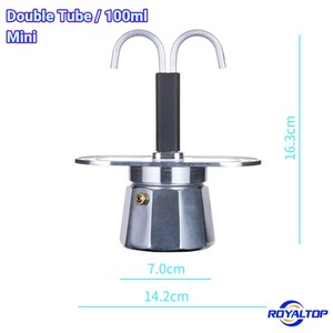 Cafetera <span class=keywords><strong>Moka</strong></span> Moderna de Aluminio, <span class=keywords><strong>Mini</strong></span> Cafetera de 1 Taza con Logotipo Personalizado en Color para Espresso en Casa o al Aire Libre - Product Image 4