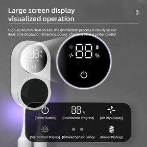 Stérilisateur de brosses à dents UV intelligent à induction automatique, mural, pour maison et hôtel, avec séchage à air chaud, rechargeable, OEM ODM - Product Image 4