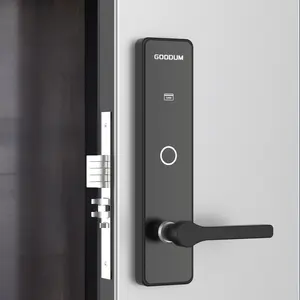 Goodum sistem kunci pintu pengaman baja tahan karat dengan pintu kuningan enkoder kartu Hotel kunci masuk kartu memori keamanan penyimpanan Data