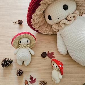 Kaiyue bé 100% thủ công Crochet sinh vật làm tổ nấm đồ chơi trang trí sang trọng trang trí nội thất handmade Crochet bông búp bê - Product Image 4