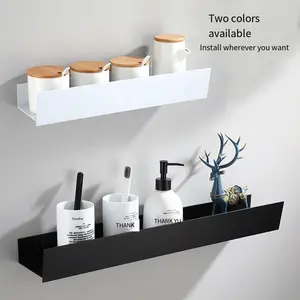 Metal Wood Bathroom Shelf Wall Shelf Toilet Bathroom Kitchen Sundries Storage Rack Home Decoration Bathroom Shelves