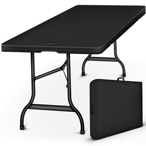 Trong Kho Cho Thuê Đồ Nội Thất Ngoài Trời Mesa Plegable Xách Tay Vinyl Trắng Nhựa Có Thể Gập Lại Hình Chữ Nhật Bảng Cho Đảng Sự Kiện Đám Cưới - Product Image 6