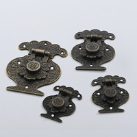 Fermoirs et boucles en alliage de style antique vintage, fermoirs pour vase de prospérité pour boîte en bois, accessoires de quincaillerie pour bagages