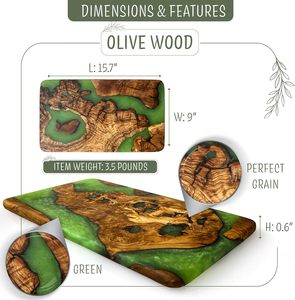 Creative Natural Handmade Resin Olive <strong>Wood</strong> <strong>Cheese</strong> <strong>Board</strong> Wooden Epoxy Serving Chopping and Cutting <strong>Board</strong> - Product Image 4