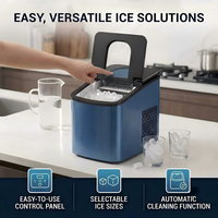 Machine à glaçons de table silencieuse avec bac de stockage de 0,6 kg pour la maison, le bar, la villa, la maison de location, la salle de thé intérieure