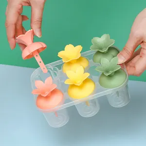 Eversmily moldes Para helados Bộ 6 hoa hình ice Pop các nhà sản xuất trái cây & rau & Ice Cream Popsicle khuôn mẫu