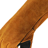 Gants de soudage MaxiPact en cuir de vachette robuste, 14 pouces, résistants à la chaleur, qualité AB, pour soudeurs, travaux de construction, fabrication métallique, sécurité