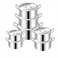 Ensemble de 7 ustensiles de cuisson antiadhésifs en aluminium pour camping, casseroles et marmites, prix usine, vente en gros, modèle 2026