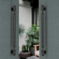 Poignée de porte principale de luxe robuste pour porte intérieure, poignée en bois et verre, poignée de traction en acier inoxydable, accessoires de quincaillerie