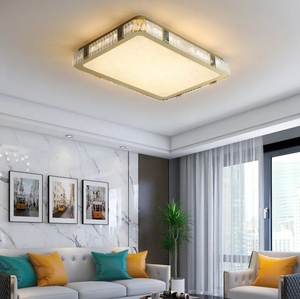 Gran oferta, iluminación Zeal de acero inoxidable y cristal LED, luz de techo rectangular de lujo moderna para sala de estar, dormitorio IP44 - Product Image 4