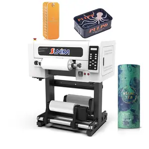 Mini impresora de etiquetas UV de 12 pulgadas de alta resolución Sunika, sistema de curado LED rápido con cabezal de impresión Epson F1080 A3, dimensión de impresión