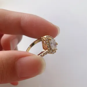 Anelli di diamanti per coppie di gioielli in oro 18 carati, design personalizzato per anello di fidanzamento in oro con fidanzamento per matrimonio