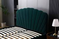 Cadre de lit souple au design moderne avec tête de lit et pied de lit capitonnés Nouveau cadre de lit en bois durable et fiable