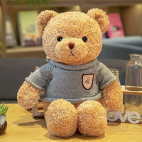 Boneka Beruang Teddy Keriting Lembut 30cm Mainan Hewan Isi Lembut Siap Kirim Hadiah Valentine Pabrik OEM MOQ Rendah CE