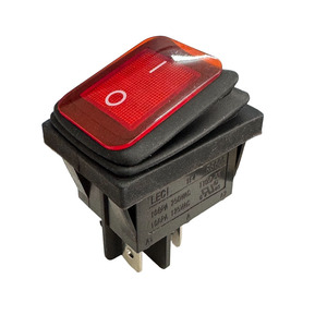 32x25mm Nặng không thấm nước ON-OFF nút màu đỏ Rocker chuyển đổi màu đỏ dẫn 16A 250VAC chuyển đổi dtst 4-pin chống bụi Rocker chuyển đổi bảng điều khiển - Product Image 1