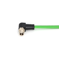 Connecteur mâle coudé KRONZ M12 X-Code, câble de chaîne porte-câbles Cat6A en PVC, pré-assemblé, connecteur circulaire industriel Ethernet/IP