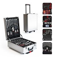 Kit d'outils professionnels 499 pièces avec mallette en aluminium, jeu de clés pour réparation automobile, idéal pour l'atelier domestique et l'entretien mécanique