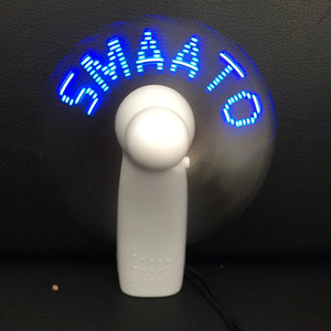 Mini Ventilador LED Personalizado con Letras Intermitentes y Logotipo Iluminado para Expresar Amor y Usar en Redes Sociales - Product Image 1