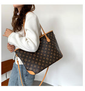 Sac de bureau rétro professionnel de grande capacité pour femme nouveau sac à main fourre-tout à bandoulière imprimé classique de taille personnalisée populaire - Product Image 3