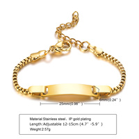 Bracelet pour bébé en acier inoxydable 316L avec placage or 18 carats, nouveau design, bracelet personnalisé, nom de bébé personnalisé pour la fabrication de bijoux