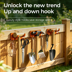 <b>Garden</b> Tool Storage <b>Hook</b> Garage Wall Mounted Hanging Bracket Multifunctional Hardware Organizer <b>Hook</b> for Workshop Yard Farm Hand - Product Image 1