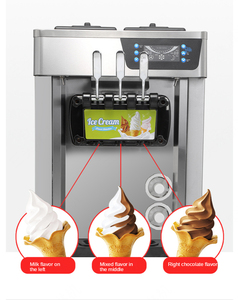 Máquina para Hacer <span class=keywords><strong>Helados</strong></span> de Acero Inoxidable de 3 Sabores, Máquina Comercial para Hacer <span class=keywords><strong>Helados</strong></span> Suaves - Product Image 6
