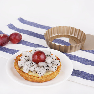 Round Non Stick Pizza Pan 4 Inch 9 Inch Springform Pie Mold Oven Safe Gold Color DIY Cake Tool - Product Image 1