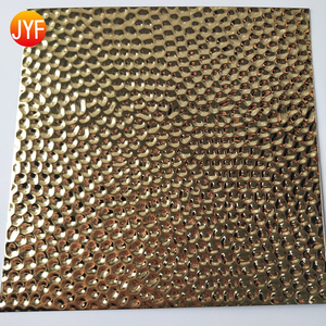 ZZ9913 Hotel Project Golden Embossed 0.5mm Thick <strong>Stainless</strong> <strong>Steel</strong> <strong>Sheet</strong> - Product Image 3