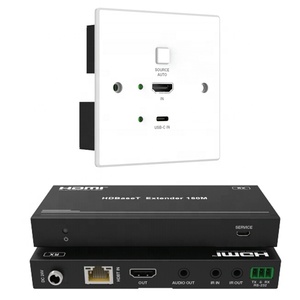 ตัวแยกสัญญาณ 4K 60Hz 2x1HDMI <span class=keywords><strong>HDBaseT</strong></span> ระยะส่ง 150 ม. สายเคเบิล Cat5e/6 แบบสองทิศทาง รองรับ IR แบนด์กว้าง ตัวโลหะสำหรับตัวส่งและตัวรับ - Product Image 1