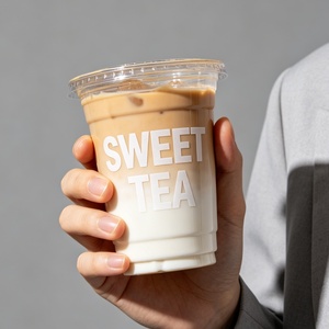 Custom Logo Printing Custom Color OEM Service Wholesale Branded 8oz 12oz 16oz PET Disposable Eco Friendly Square Cold <b>Drinks</b> <b>Cup</b> - Product Image 2